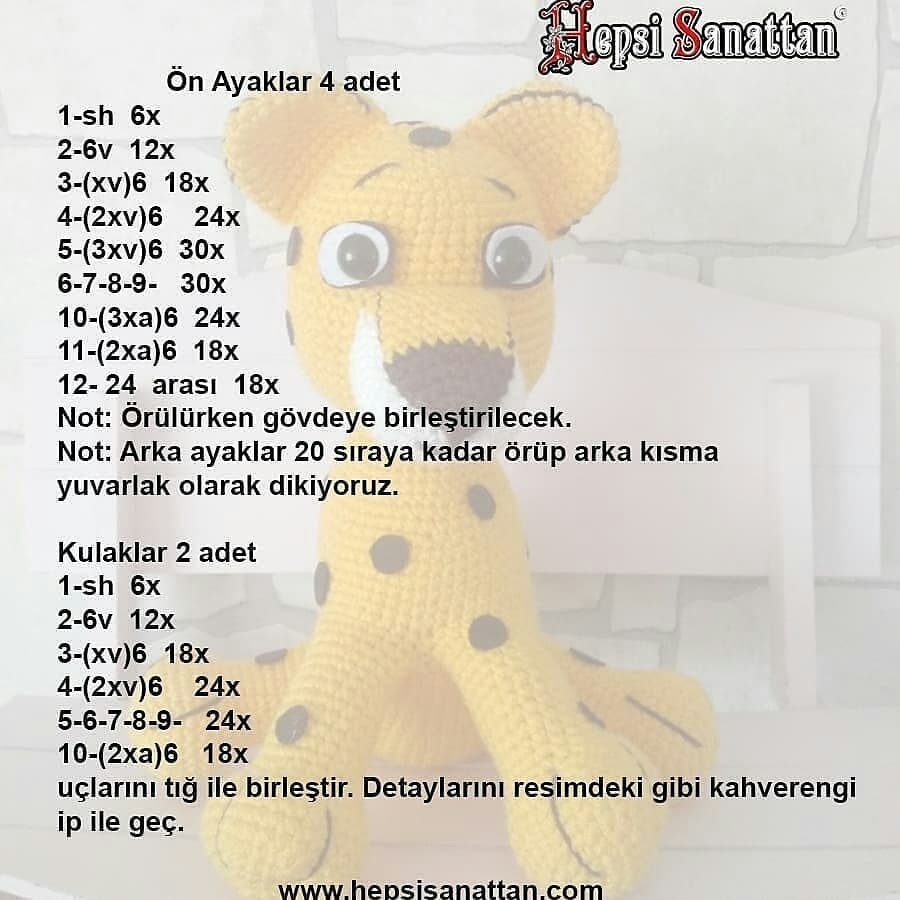 Örme Çita Bebek Şeması