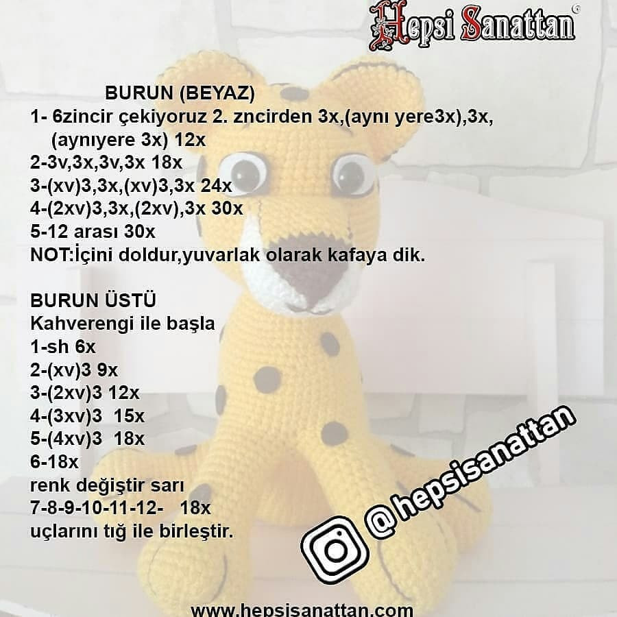 Örme Çita Bebek Şeması