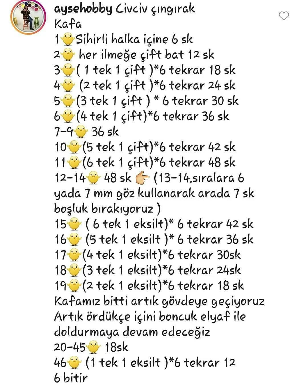 Örme Civciv ve Çıngırak Şeması