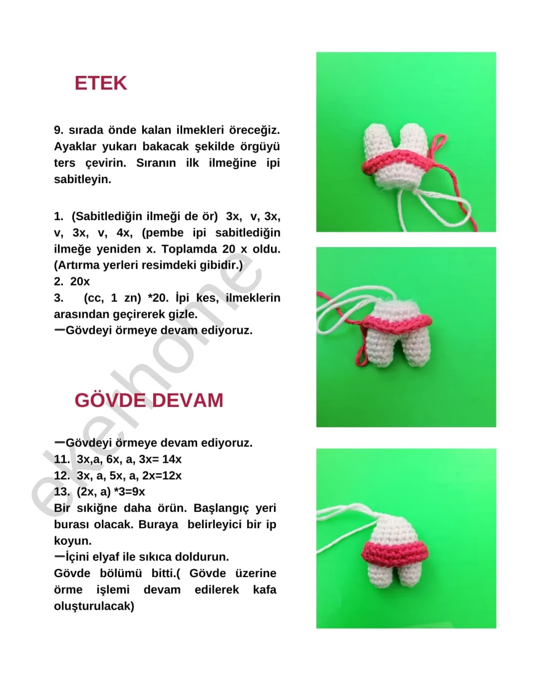 Örme Hello Kitty Amigurumi Tarifi