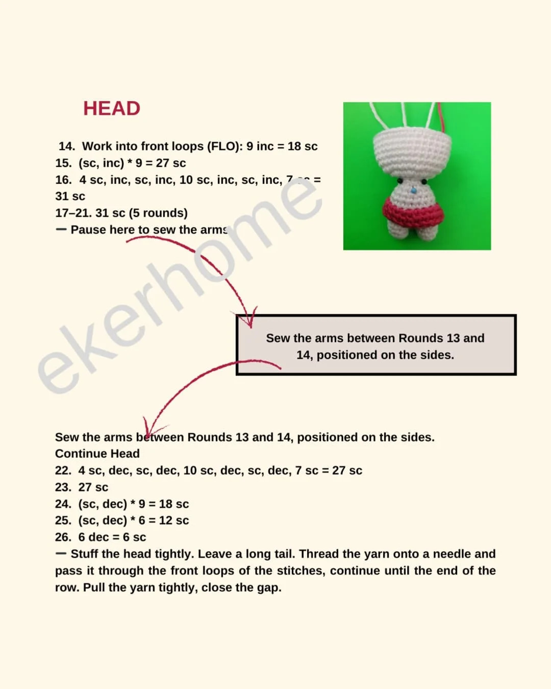 Örme Hello Kitty Amigurumi Tarifi