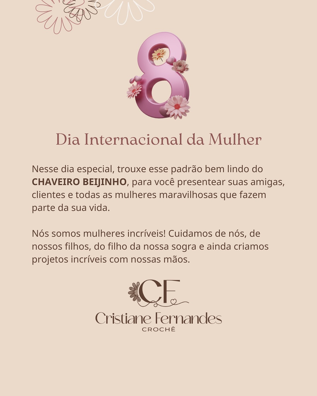 Padrão de chaveiro em formato de beijo em crochê.