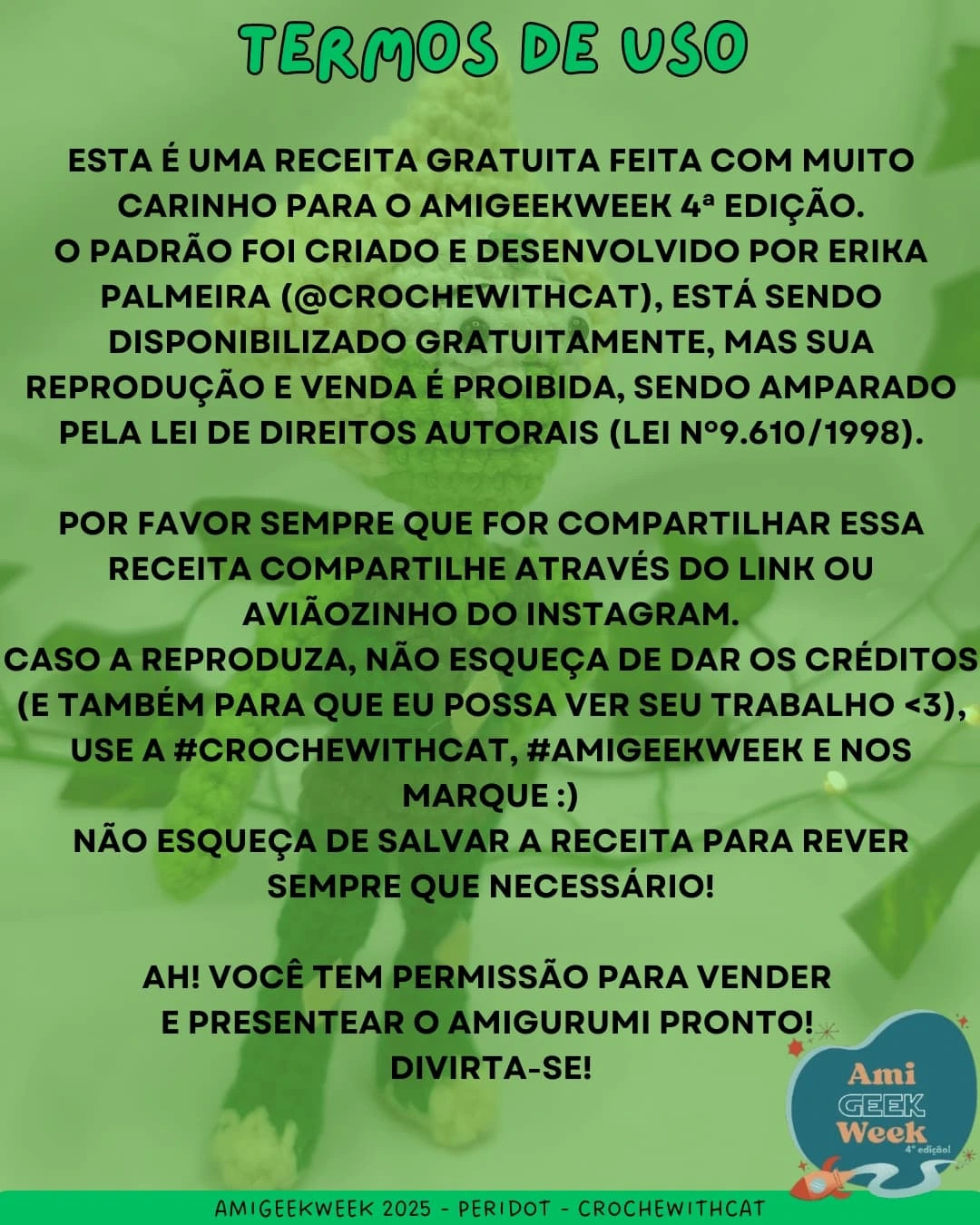 Padrão de crochê Peridot Grátis