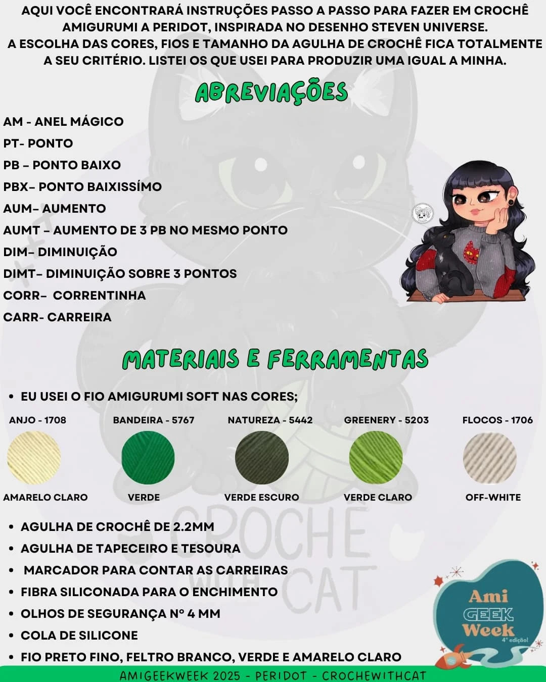 Padrão de crochê Peridot Grátis