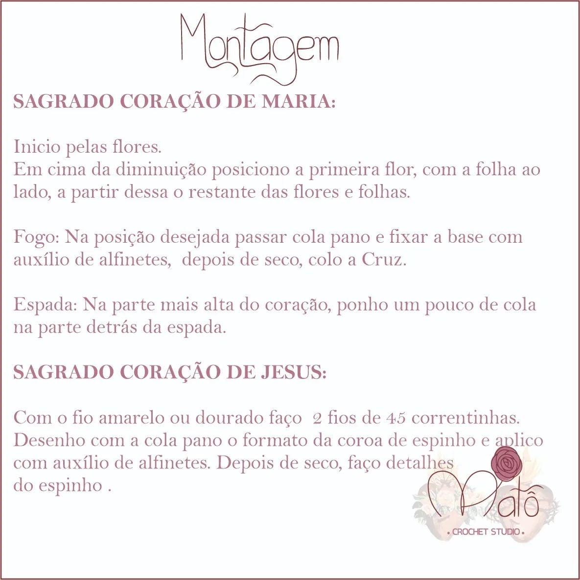 Padrão Grátis: Amigurumis de Sagrado Coração