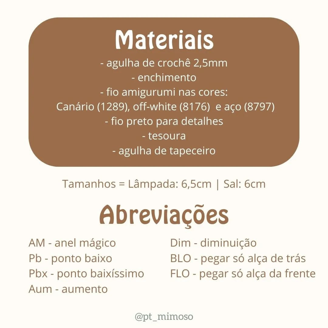 Padrão gratuito: Amigurumi Lâmpada e Saleiro
