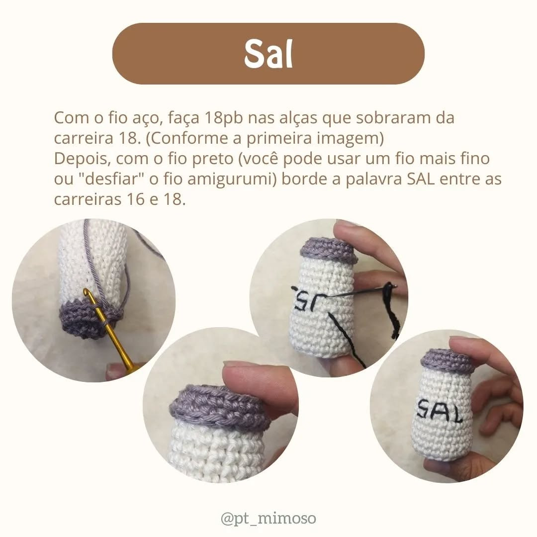 Padrão gratuito: Amigurumi Lâmpada e Saleiro
