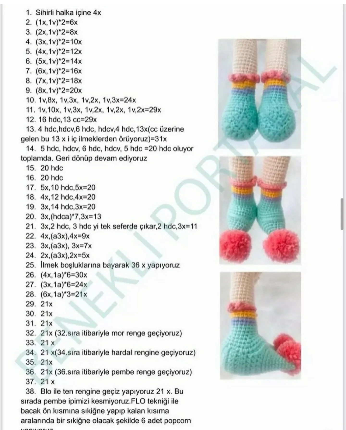 PALYAÇO AMIGURUMI ÜCRETSİZ TARİFİ