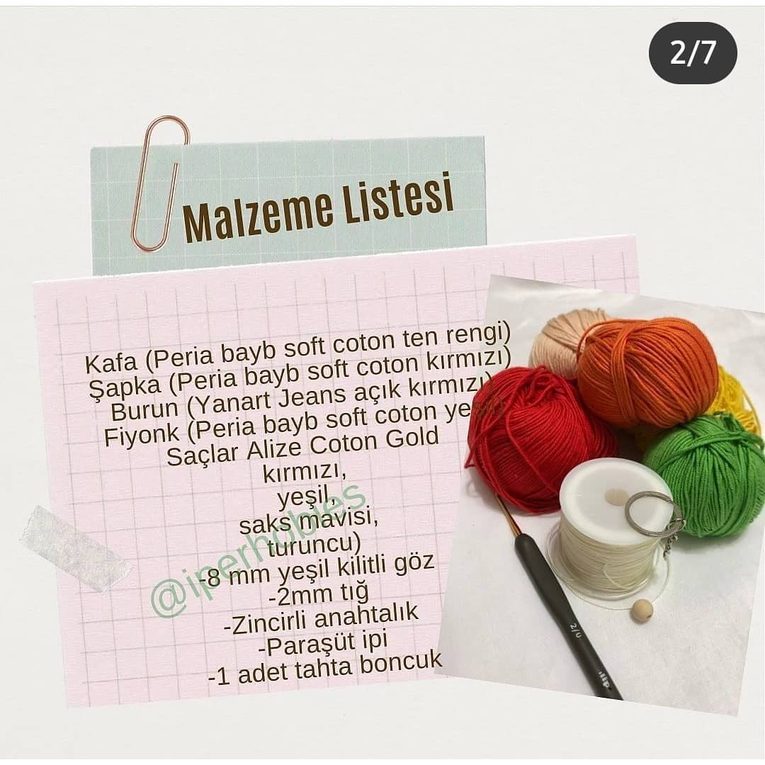 Palyaço Anahtarlık Tığ İşi Şeması