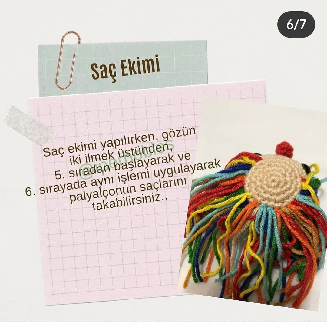 Palyaço Anahtarlık Tığ İşi Şeması