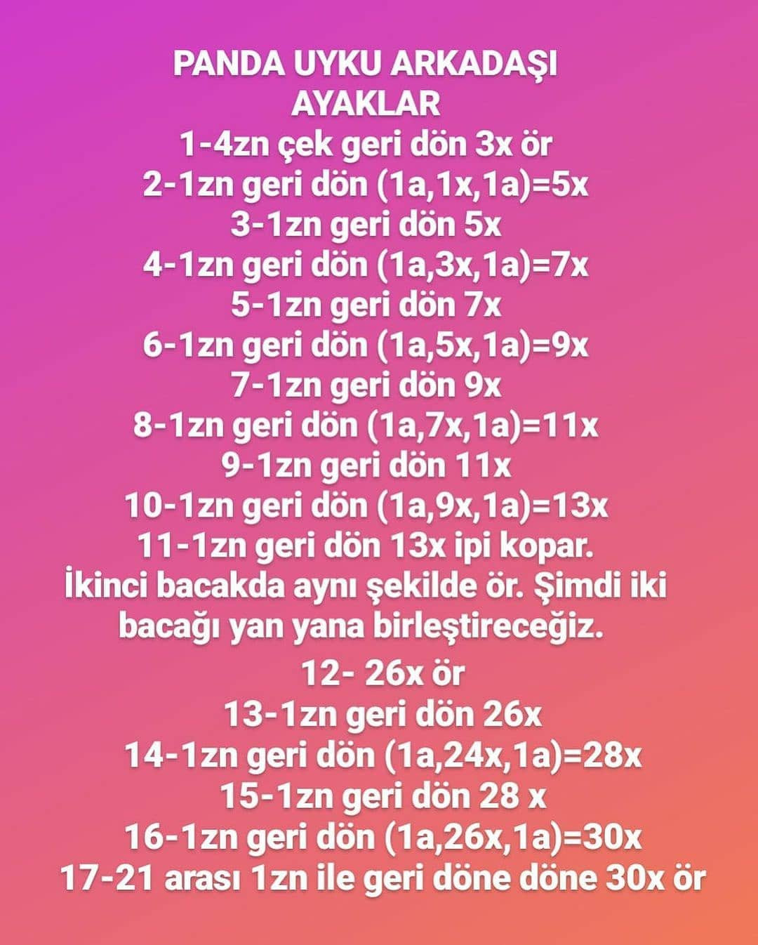 Panda Bebek Battaniyesi Tığ İşi Şeması