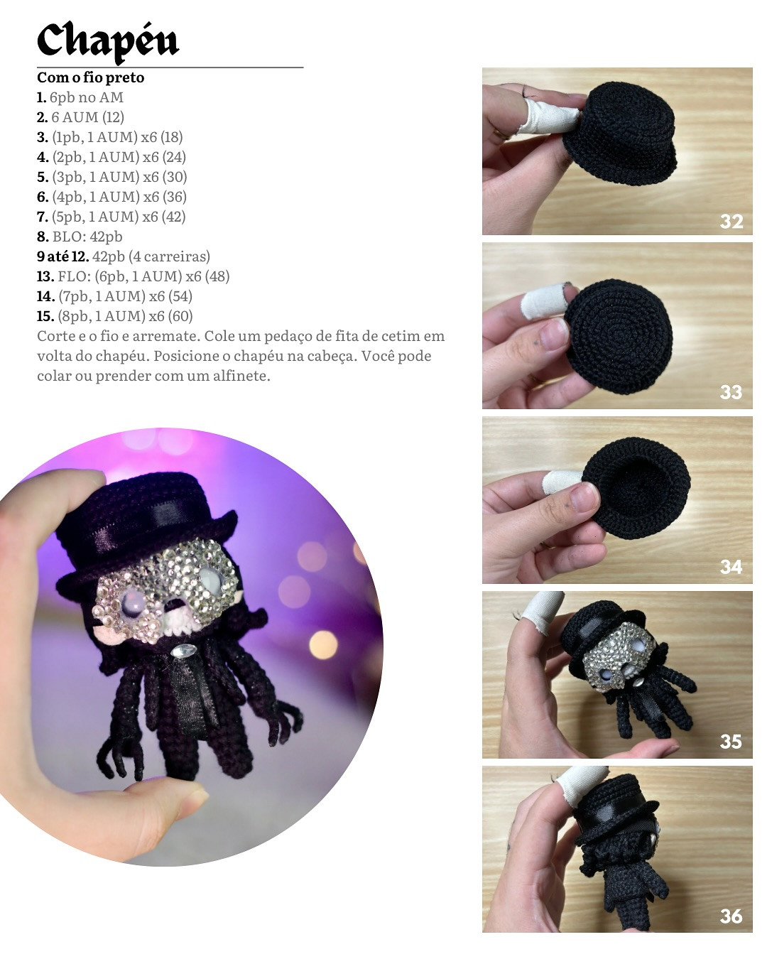 Papa V Perpetua: Grátis Padrão de Amigurumi
