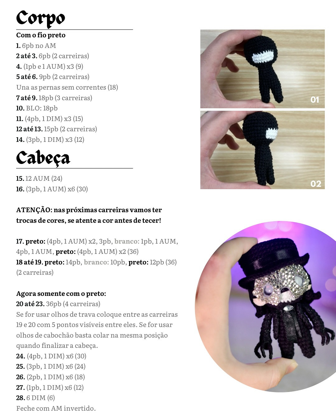 Papa V Perpetua: Grátis Padrão de Amigurumi