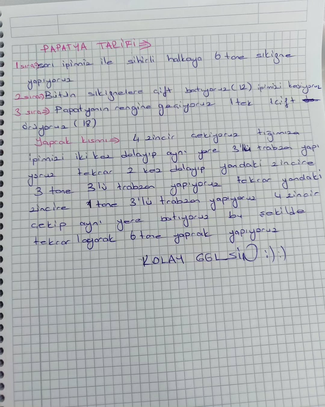 PAPATYALI BAYRAM ÇANTASI ÖRNEĞİ