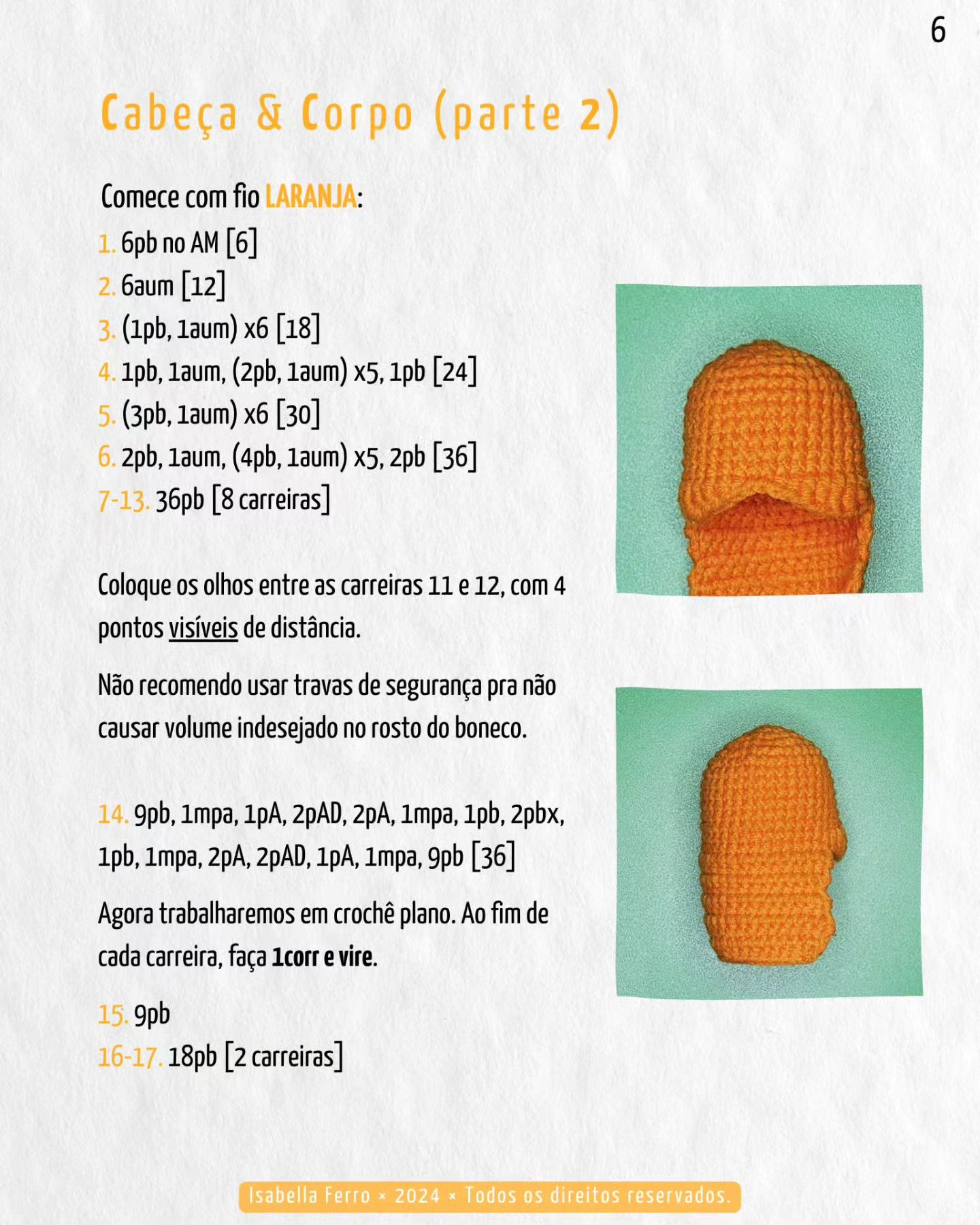 Patamon em amigurumi: Gráfico gratuito para download