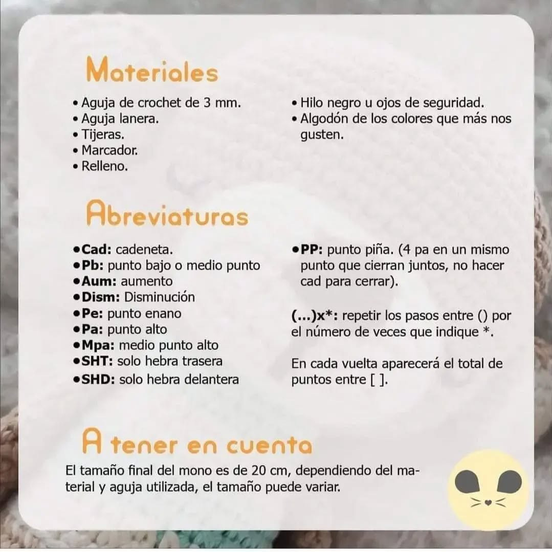 Patrón de Crochet Gratis: Mono Teo