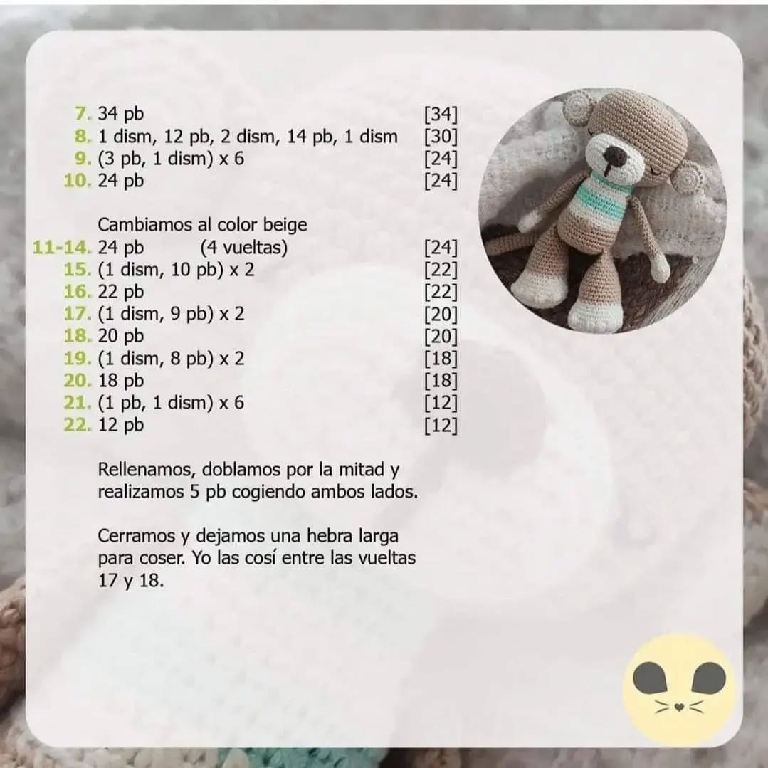 Patrón de Crochet Gratis: Mono Teo