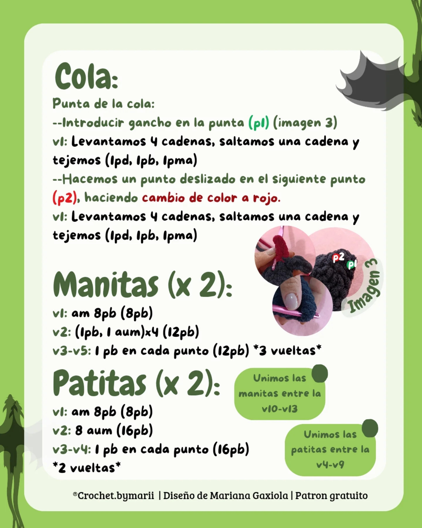 Patrón gratuito amigurumi Chimuelo