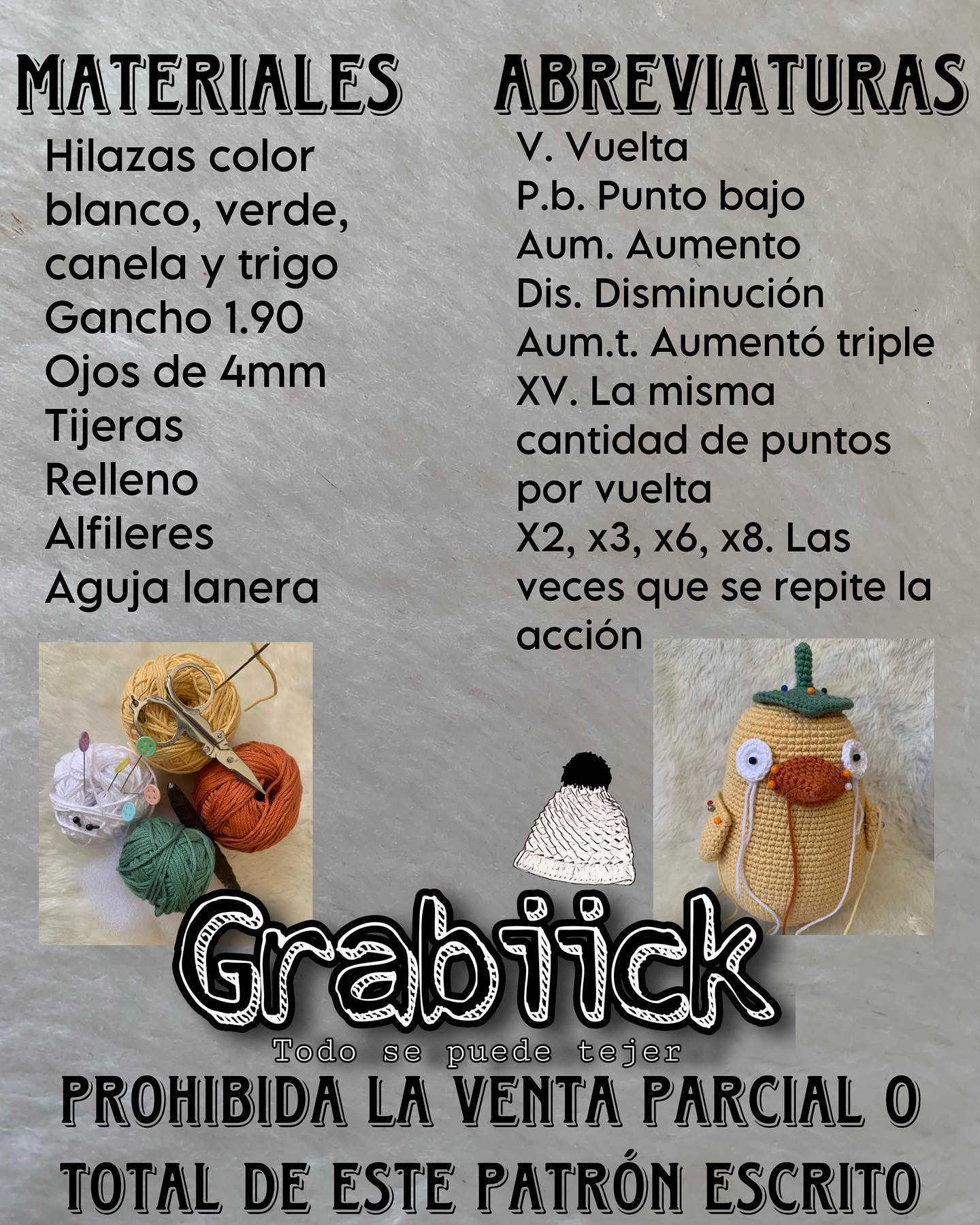 Patrón gratuito: Pato Pollo amigurumi