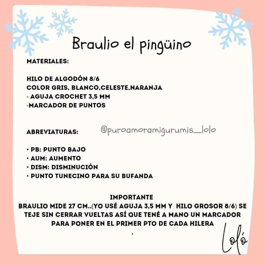 Patrón gratuito: Pingüino amigurumi de invierno.