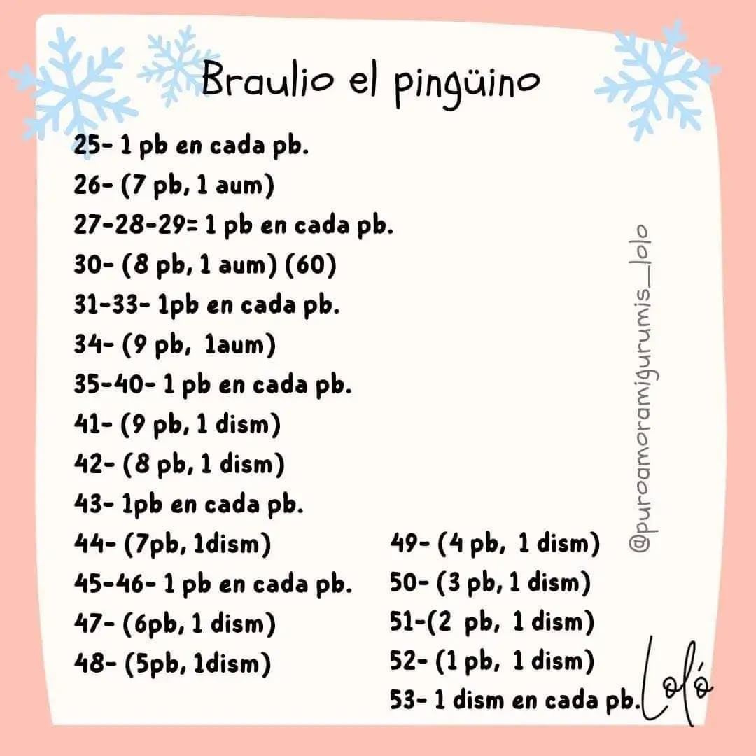 Patrón gratuito: Pingüino amigurumi de invierno.