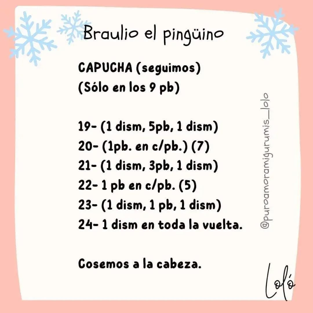 Patrón gratuito: Pingüino amigurumi de invierno.