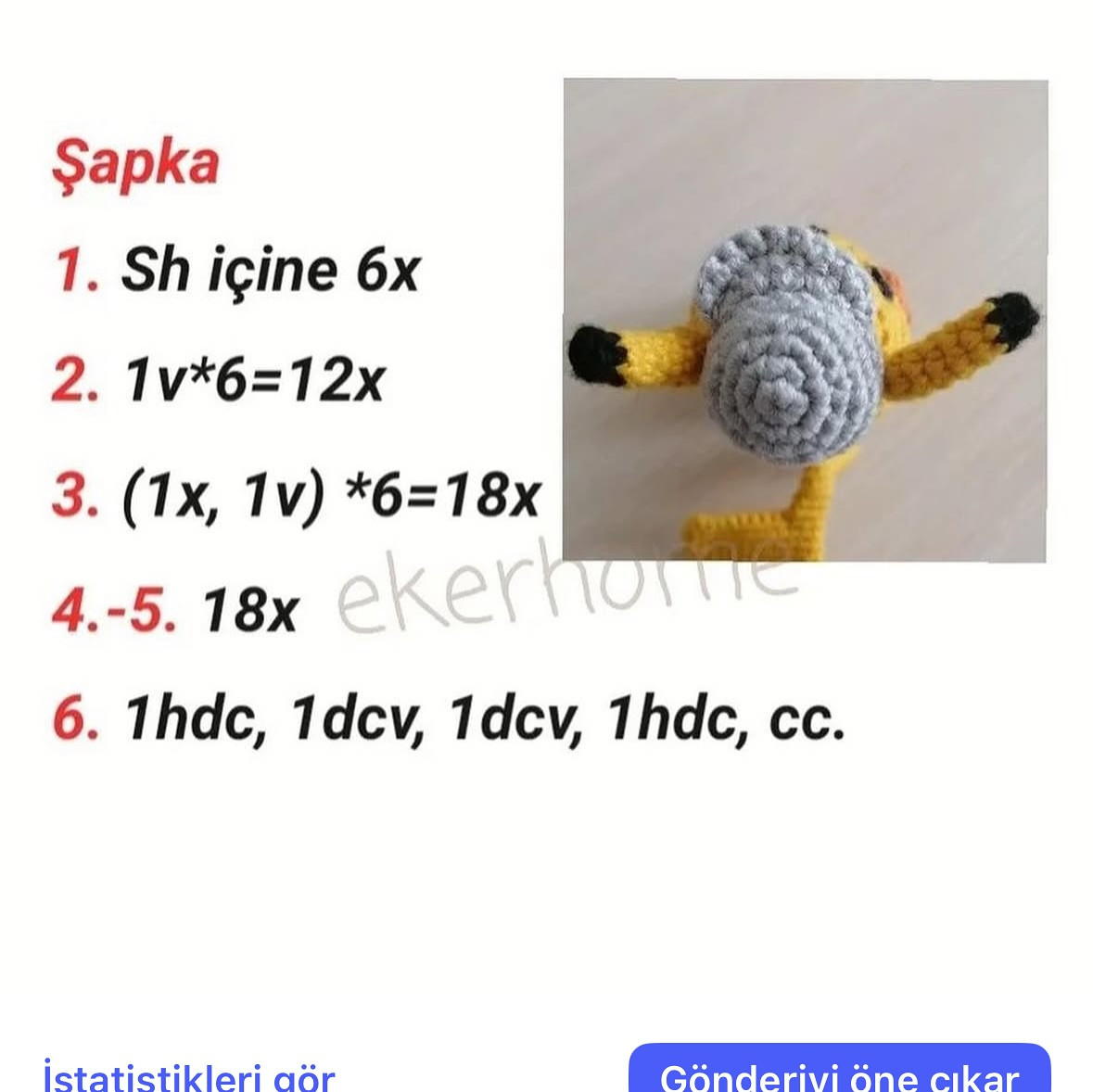 Pikachu Amigurumi Şeması