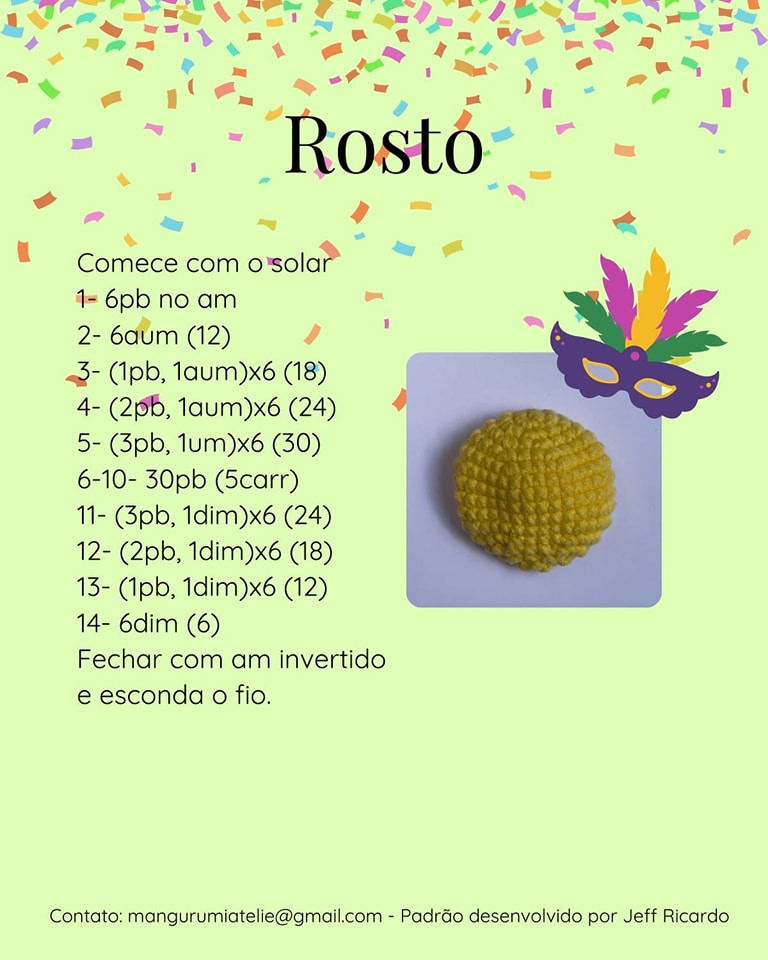 Pin da felicidade: Gráfico de crochê grátis