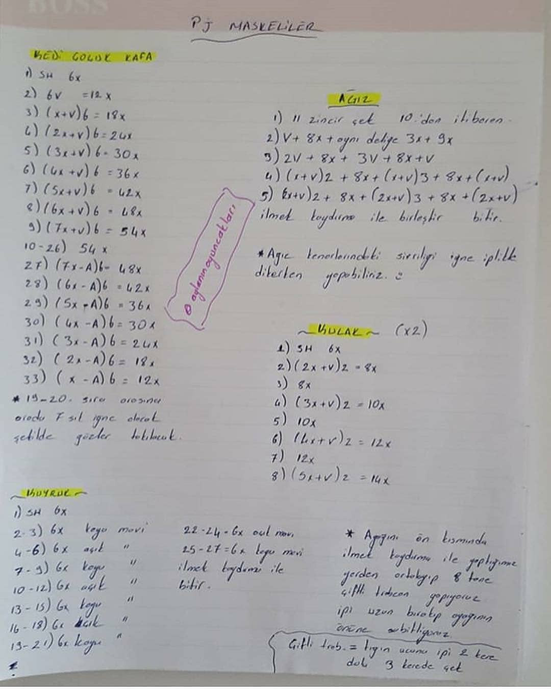 PJ Maskeleri Tığ İşi Şeması