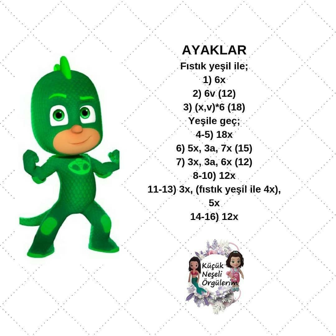 PJ Maskeleri Tığ İşi Şeması