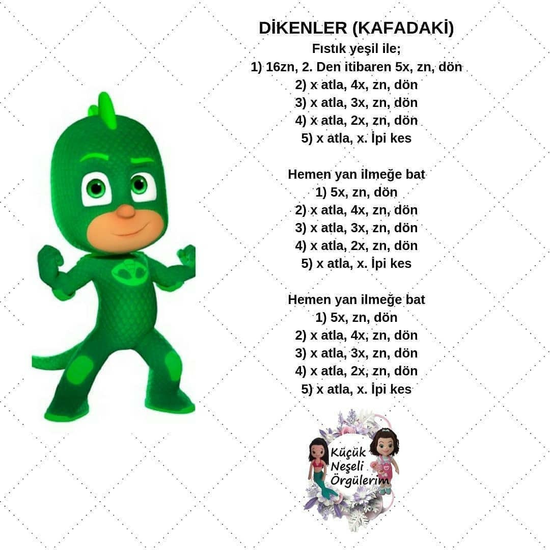 PJ Maskeleri Tığ İşi Şeması