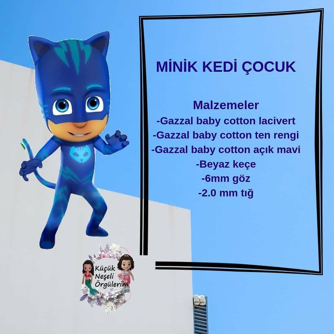 PJ Maskeleri Tığ İşi Şeması