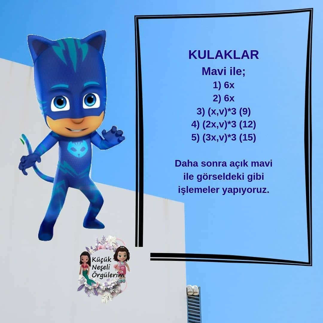 PJ Maskeleri Tığ İşi Şeması