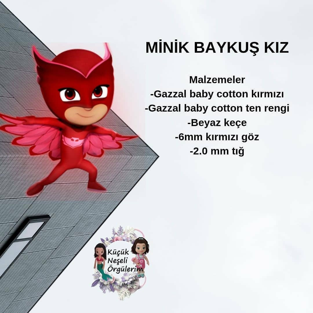 PJ Maskeleri Tığ İşi Şeması