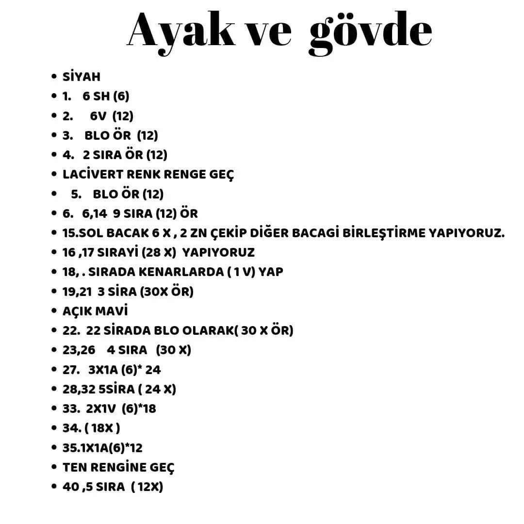Polis Amigurumi Tığ İşi Tarifi