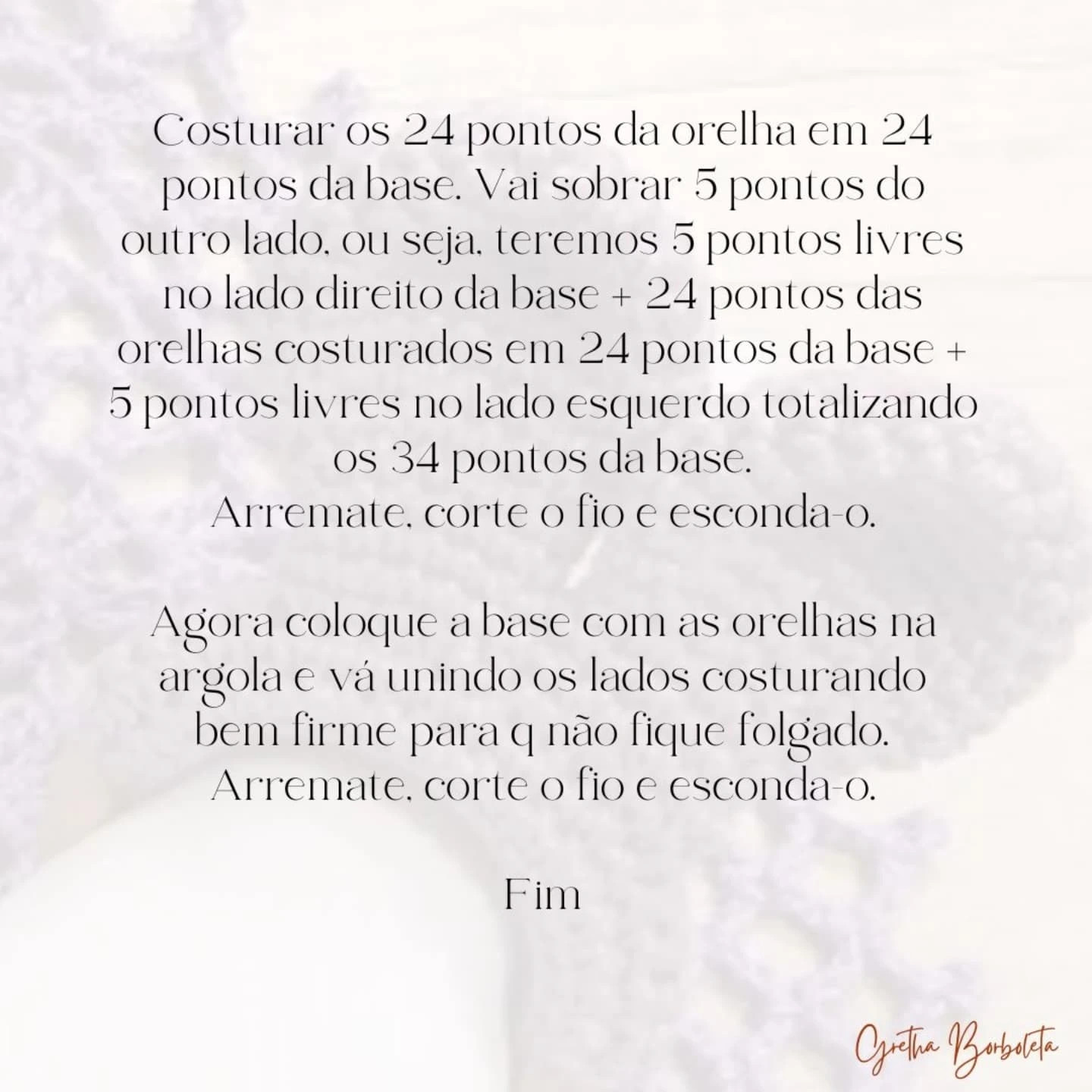 Porta Guardanapo Orelhas de Coelho: Gráfico de Crochê