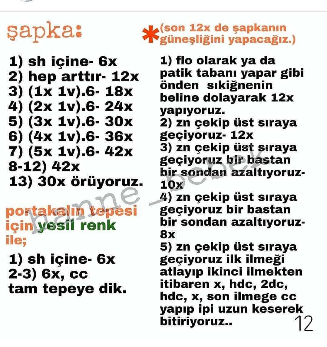 Portakallı Bebekler: Ücretsiz Amigurumi Tığ İşi Tarifi