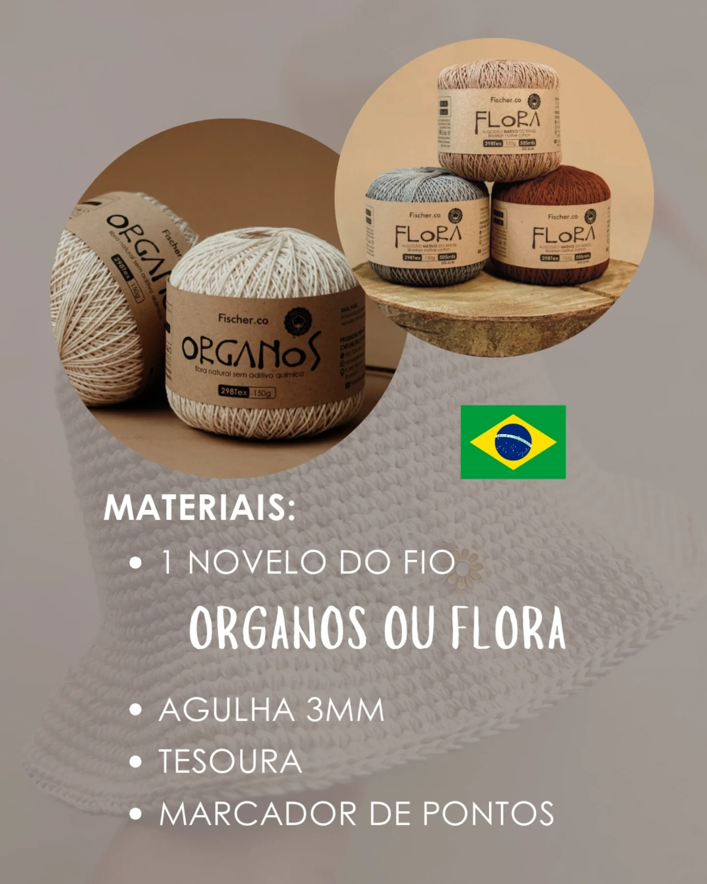 RECEITA DE CHAPÉU DE CROCHÊ BUCKET