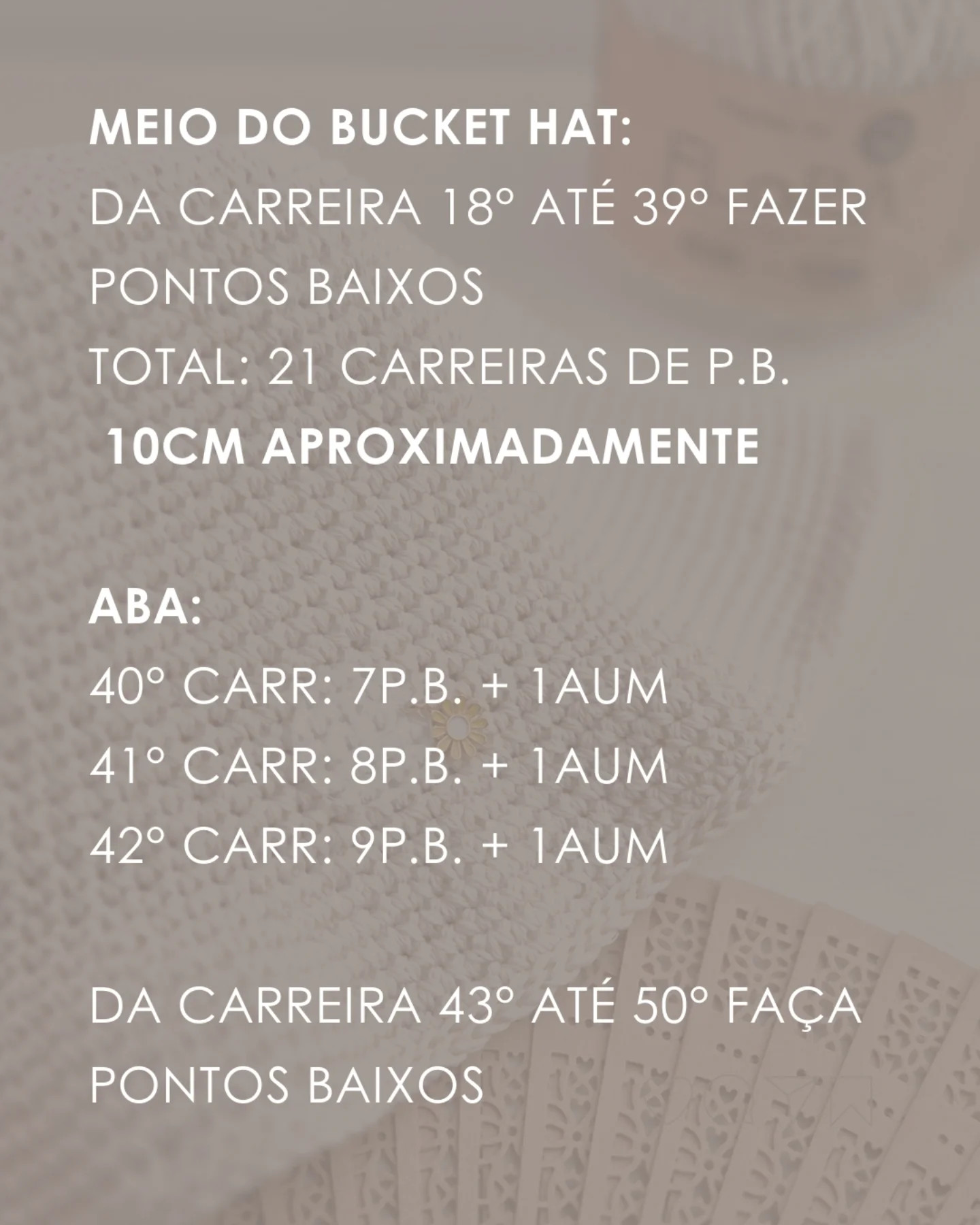 RECEITA DE CHAPÉU DE CROCHÊ BUCKET