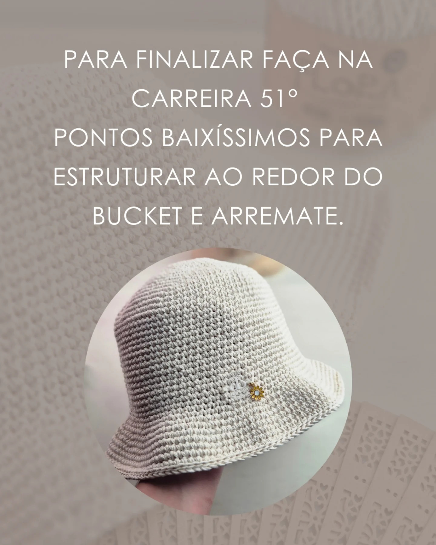 RECEITA DE CHAPÉU DE CROCHÊ BUCKET