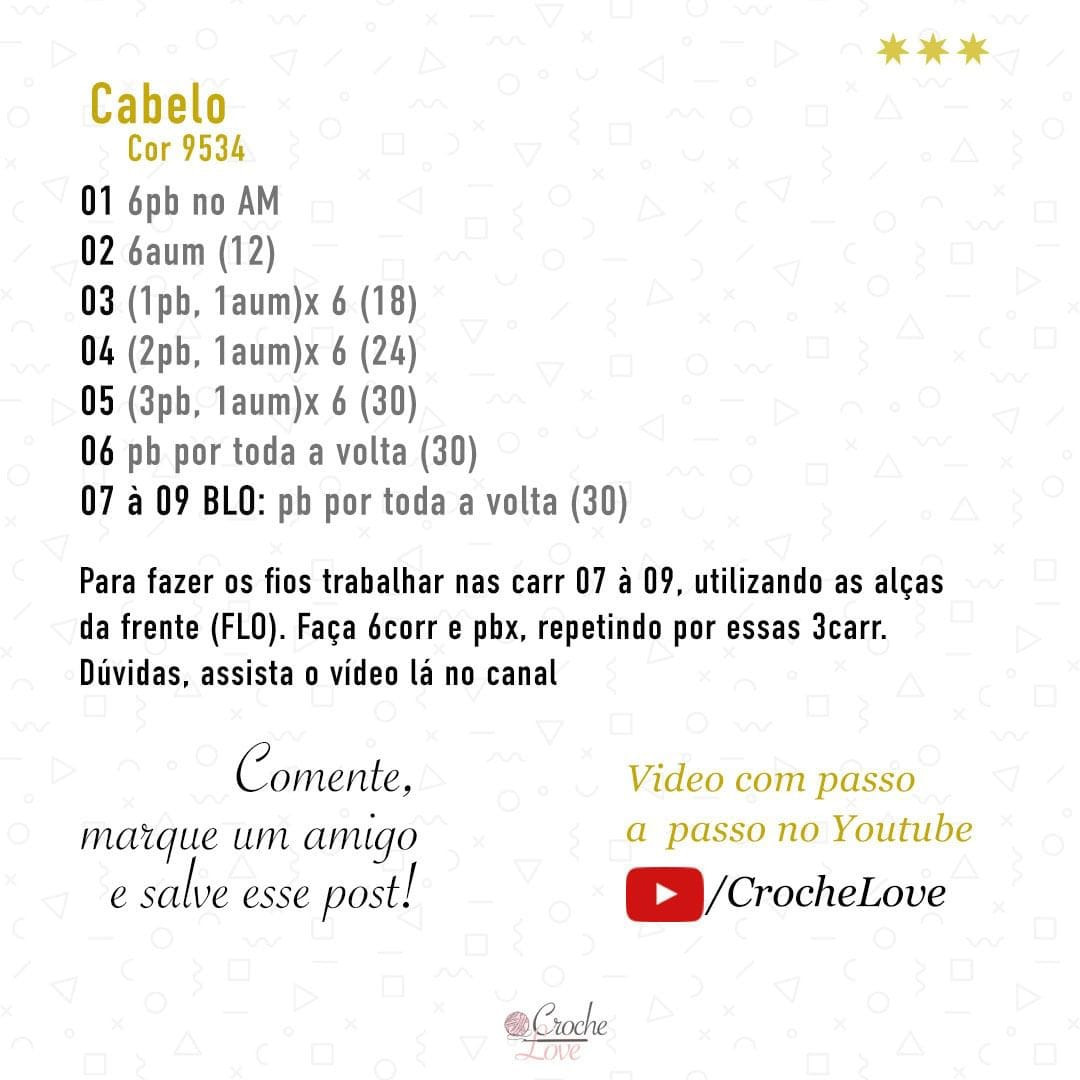 Receita de chaveiro amigurumi palhaço colorido