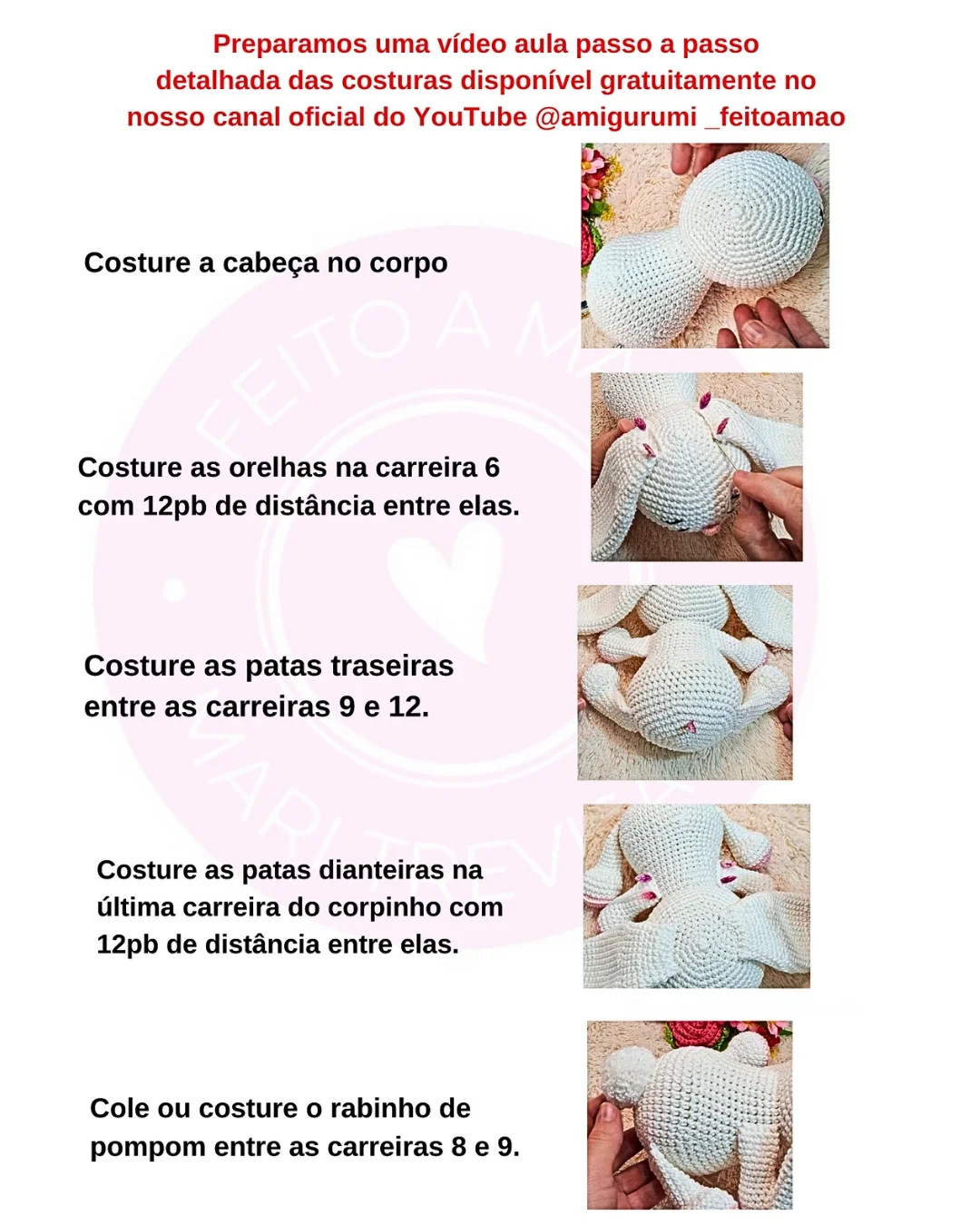 Receita de coelhinha sonolenta em crochê