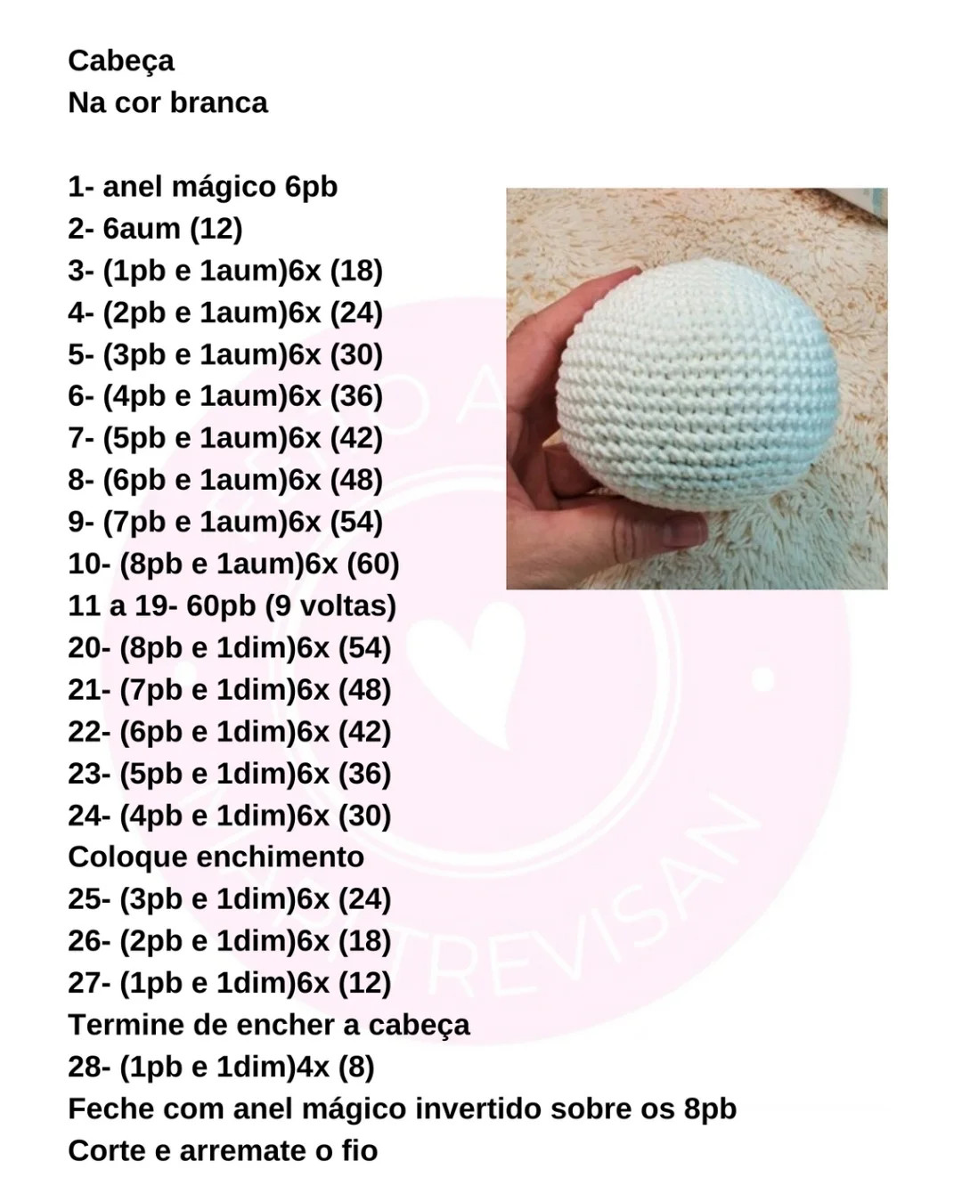 Receita de coelhinha sonolenta em crochê