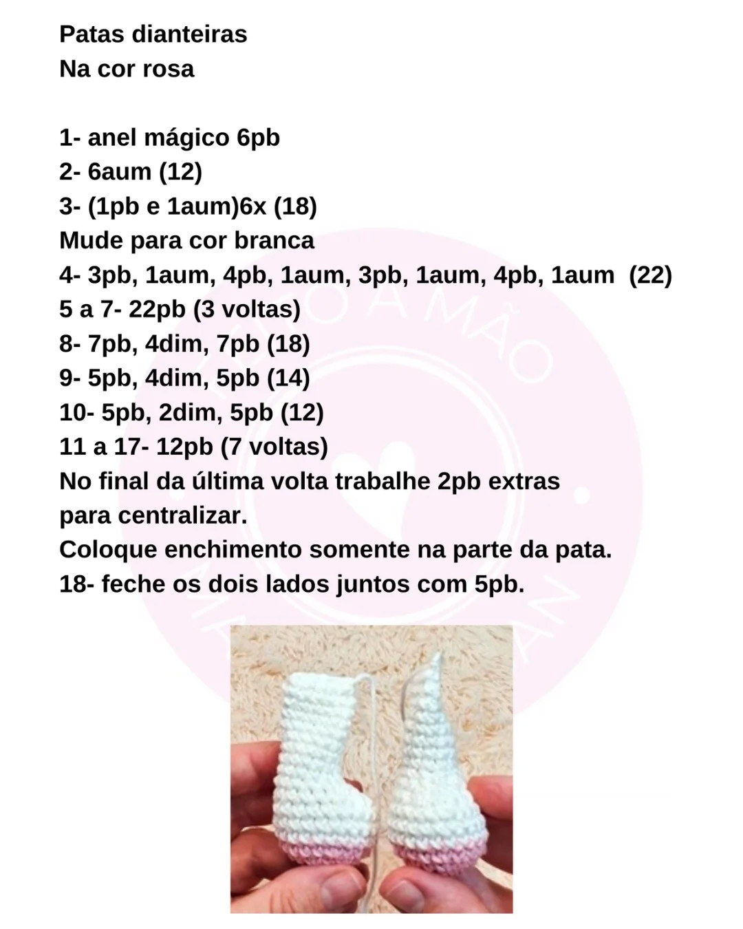 Receita de coelhinha sonolenta em crochê