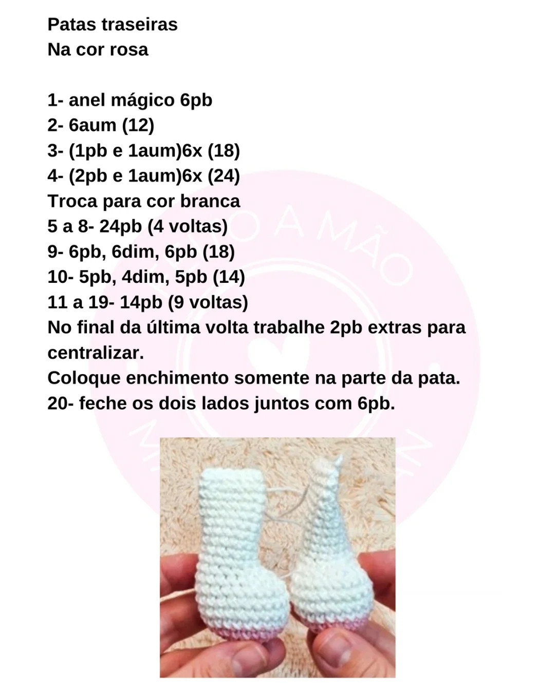 Receita de coelhinha sonolenta em crochê