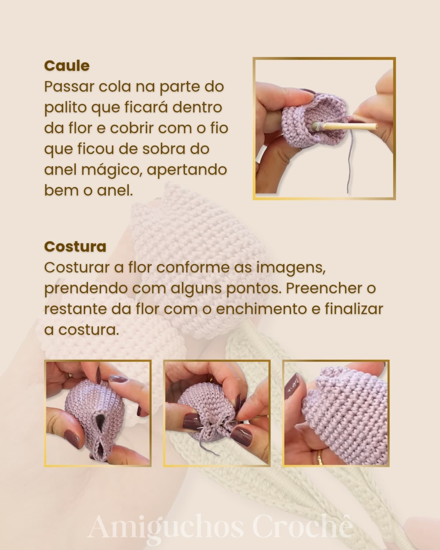 Receita de tulipas em crochê para o Dia das Mães