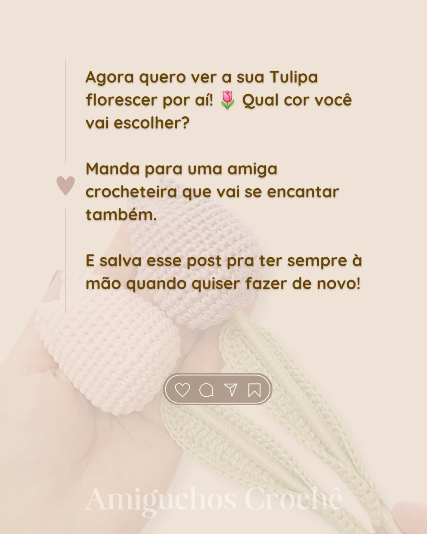 Receita de tulipas em crochê para o Dia das Mães