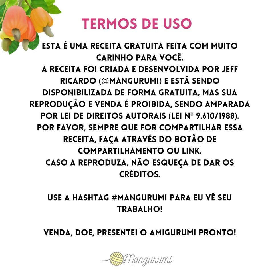RECEITA GRÁTIS: Amigurumi de Cajus em Cores Vibrantes
