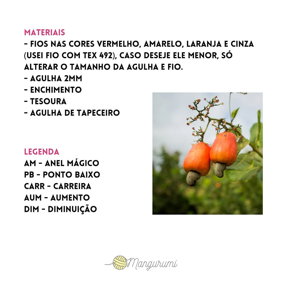 RECEITA GRÁTIS: Amigurumi de Cajus em Cores Vibrantes