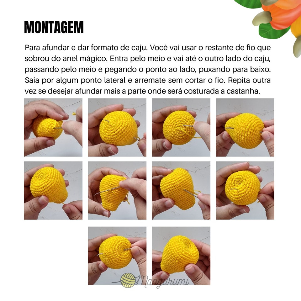 RECEITA GRÁTIS: Amigurumi de Cajus em Cores Vibrantes
